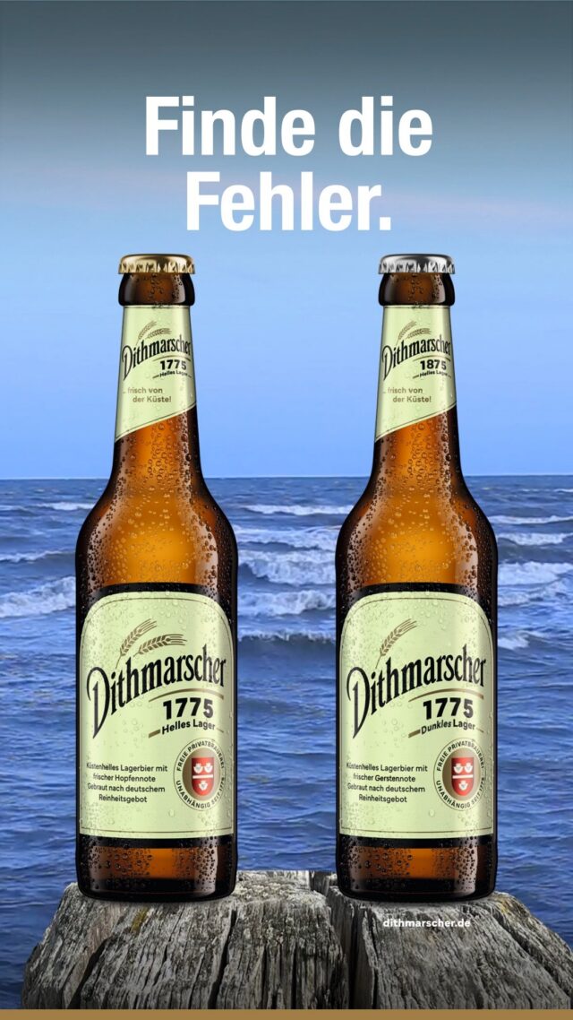 Augen auf an der Küste! 👀 🌊 In diesem Bild haben sich 5 Fehler versteckt. Findest du sie alle?

#dithmarscher #frischvonderküste #dithmarscherbrauerei #dithmarscherbiershop
