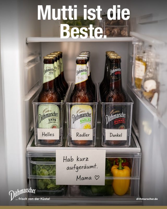 Danke, Mama, dass du immer an das Wichtigste denkst. Happy Muttertag! 🍺💛

#dithmarscher #frischvonderküste #dithmarscherbrauerei #dithmarscherbiershop